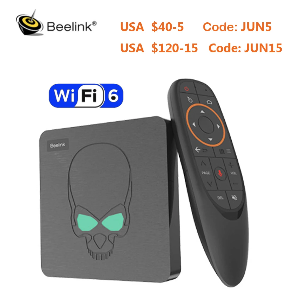 Beelink GT King Android 9 Amlogic S922X Четырехъядерный 4 Гб 64 BT4.1 1000M LAN USB3.0 4K телеприставка WiFi6 Smart TV