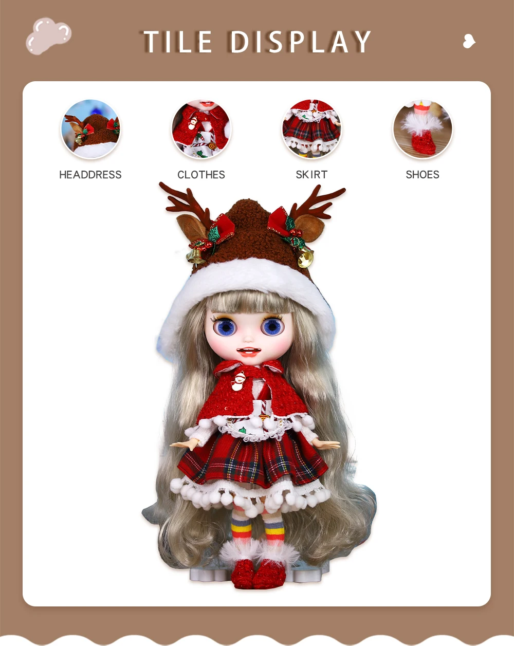 Neo Blythe Doll Christmas Costume 4