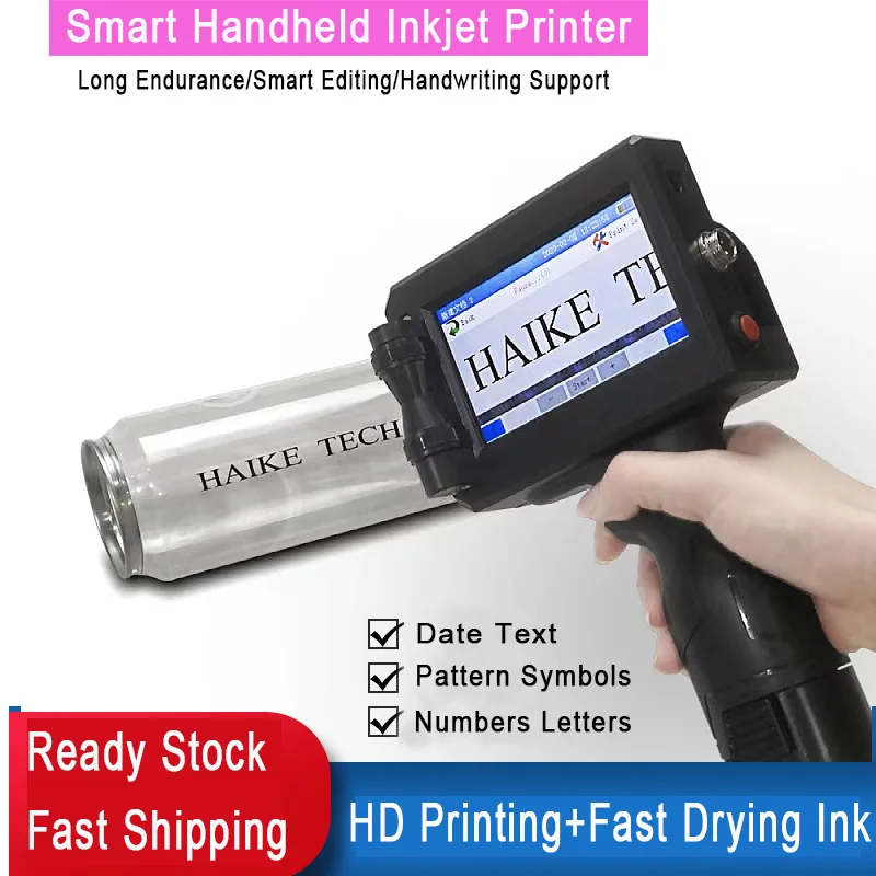 

12.7mm Handheld Inkjet Printer for QR Barcode Batch Number Logo Expiry Date Label Portable Printer Gun Support 25 Languages