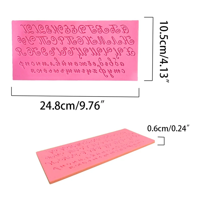

3D Artistic Russian Letter Silicone Cake Fondant DIY Mold Handwriting Dropship