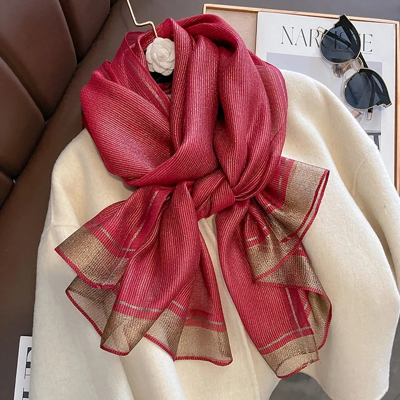 

Silk wool scarf Shawls and Wraps for Women Foulard Headkerchief Luxury Brand Hijab New Lady Pashmina NecK Scarves Bandana Poncho