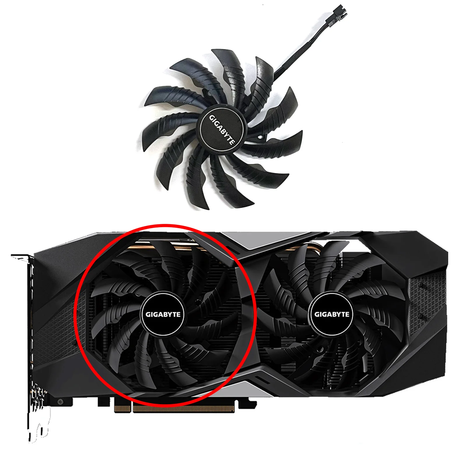 Ventilador Mais Frio Pld10010s12h 95 mm para Gigabyte Rtx 2070 2x8g Rtx 2060 6g Gtx 1660ti Gtx 1650 Rtx2060 2070 - Imagem 4