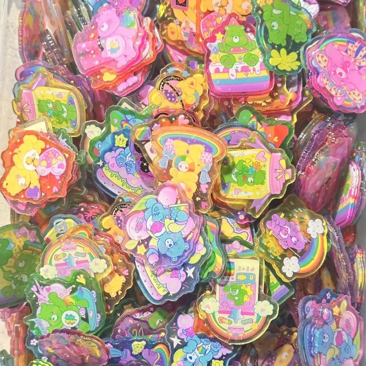 Pacote de Acessórios DIY Acrílico Ursinhos Carinhosos Coloridos