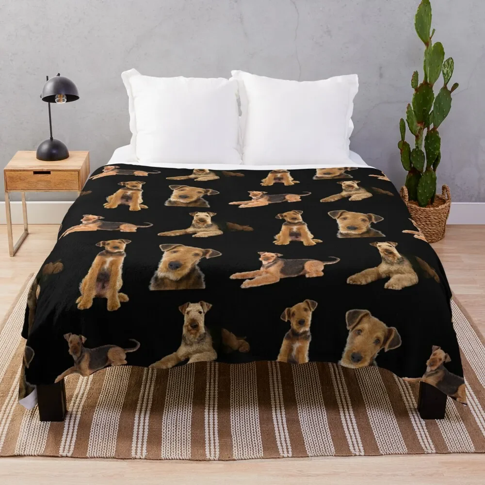 

Декоративное одеяло Airedale Terrier, одеяло для сна