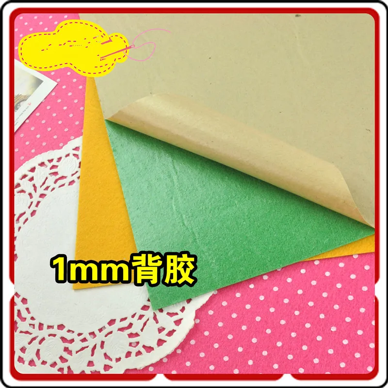 Self Adhesive 1mm Handmade Non Woven Felt Fabric Flowers DIY Craft Colorful Toy Dolls Sewing Material Needle Punch Home Decor