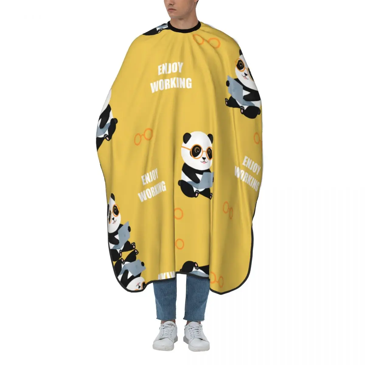 

Профессиональная парикмахерская накидка Panda, Парикмахерская накидка из полиэстера для стрижки волос, водонепроницаемый и устойчивый к пятнам фартук, Парикмахерская накидка