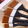 1pc Marie's Nylon Flat Brush with Wooden Handle 7 Different Sizes- Perfect for Applying Gesso, Acrylic, Oil, Gouache, DIY Paint 1