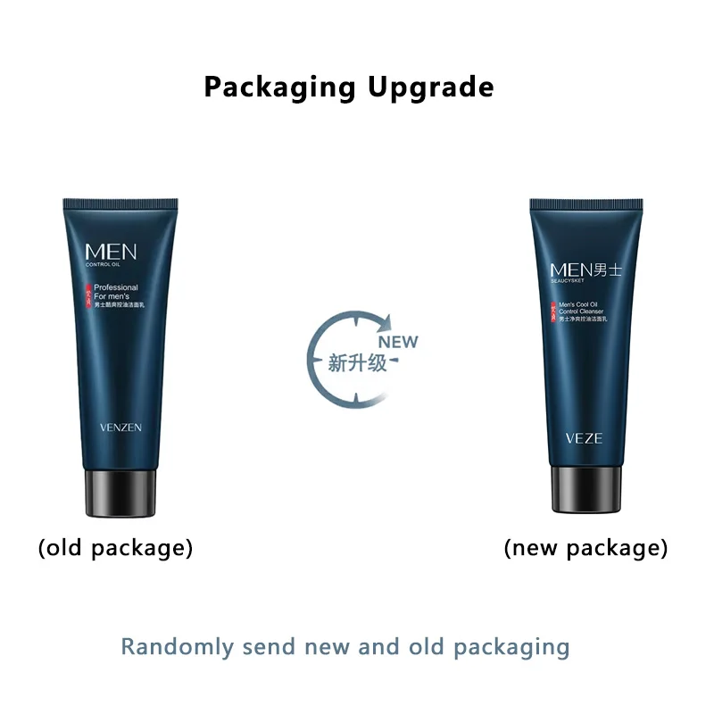 Men's Facial Cleanser Oil Control Moisturizing Bringhtening Rich Foaming Face Cleanser Skin Care
