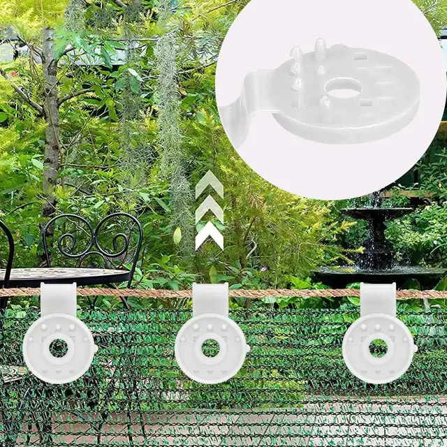 2-100Db Fehér Műanyag Tartó Klipek Kerti Üvegházhatású Kemping Napfényháló Rögzítő Bilincs Pavilon Szövet Árnyékszövet - Image 6