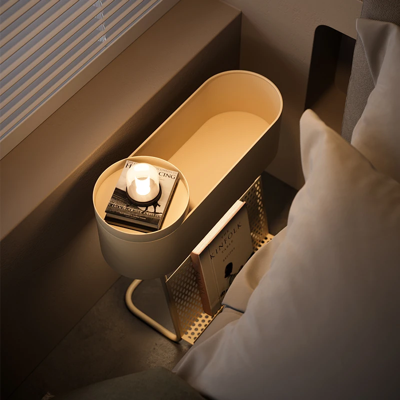 Luxury Designer Ultra-Slim Bedside Cabinet Space-Saving Nightstand with Hidden Storage & Multi-Functional Coffee Table