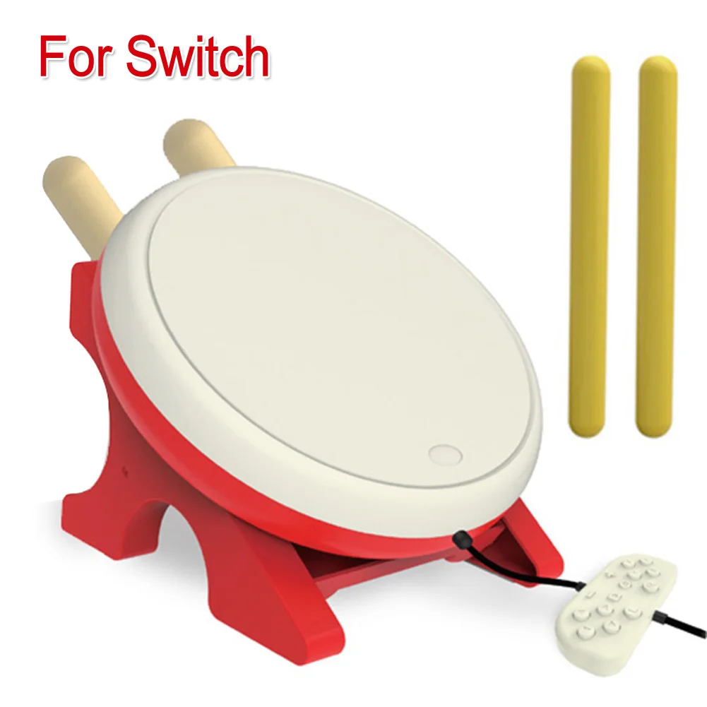 

Gaming Drum with Drumstick Video Game Taiko Drum Accessories for Nintendo Switch Taiko No Tatsujin