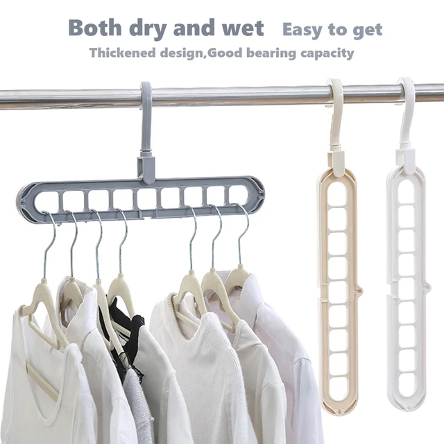 1pc, Plastic Space Saving Hangers With 5 Slots, Cascading Hangers Organizer  Closet Space Saver, Wrinkle Free Clothes, Multi Collapsible Hangers For  Clothes, Shirts, Pants