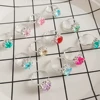 5/12/36PCS Adjustable Kids Crystal Rings Jewelry Heart Star Square Open Finger Ring For Children Girl Party Gift 4