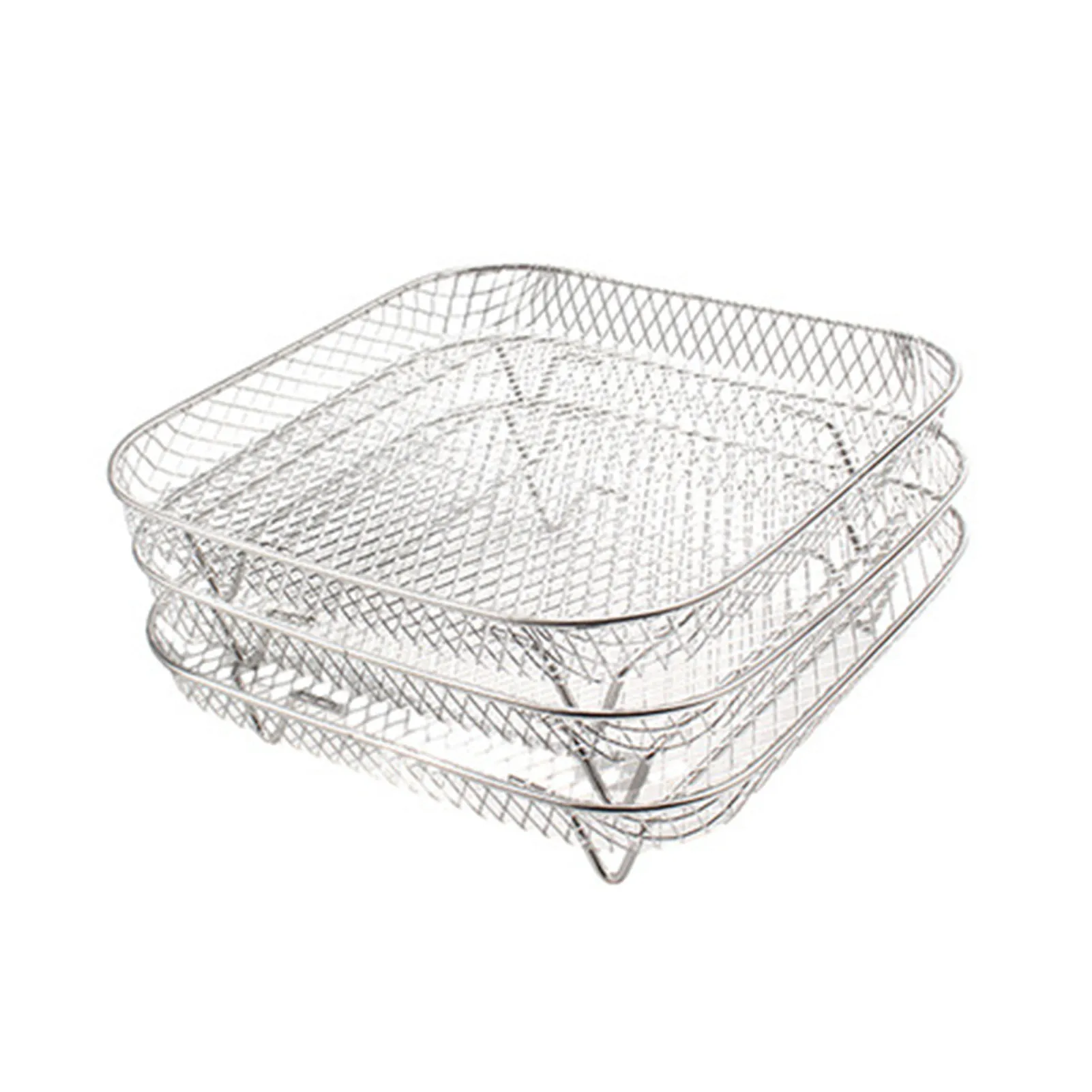

Stackable Air Fryer Rack Easy to Use and Clean BBQ Grill Rack Suitable for Oven and Press Cooker