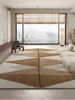 Modern Minimalist Geometric Pattern Large Area Living Room Carpets Beige Brown Bedroom Carpet Super Non-slip Creative Art Rug IG 2