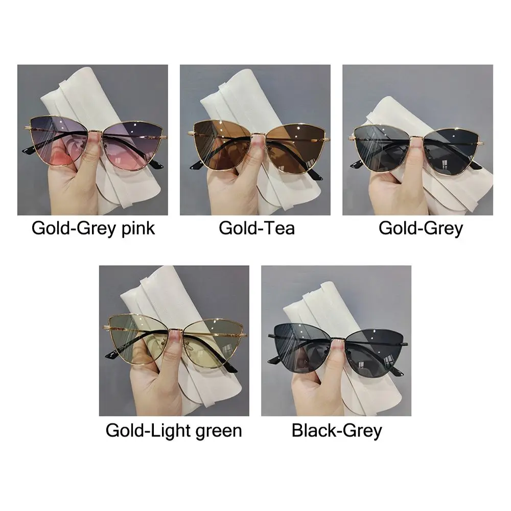 2024 Hot Fashion Oversized Vintage Cat Eye Sunglasses Women Trending Summer Driving Eyewear Shades UV400 for Lady 4