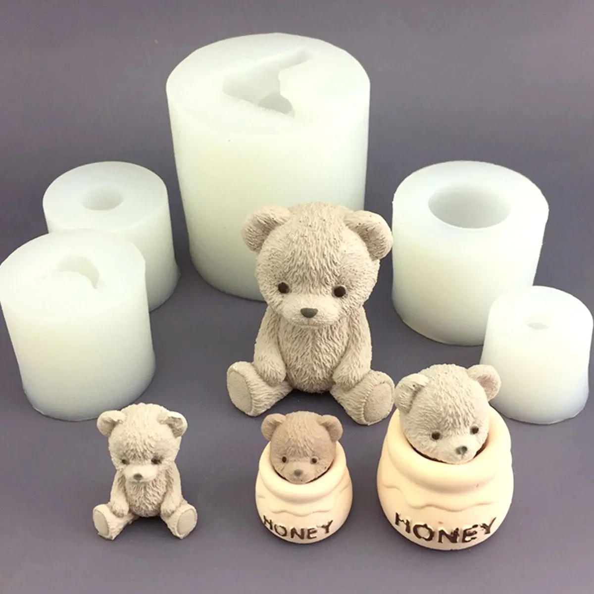 Teddy Bear Honey Jar Mold 3