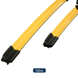 Premium Front Windshield Wiper Blades, Red and Blue (Set of 2) - 2008 - 2017 (Yellow)