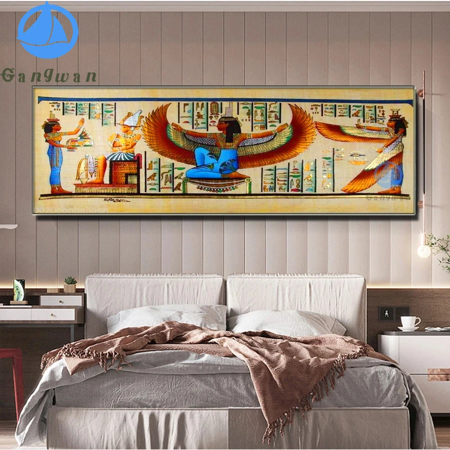 pharaoh winged with maat 5D Diamond Painting Diamond Embroidery Mosaic big  Picture Cross Stitch Kits Home Decor Egyptian Art| | - AliExpress