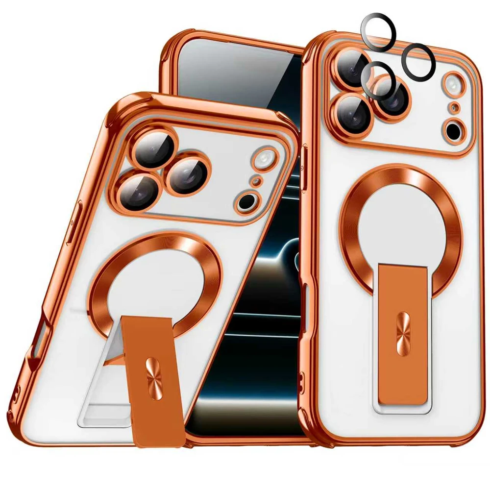 Magnetic Phone Case With Stand For Pro Max And Plus Models_voghion.com