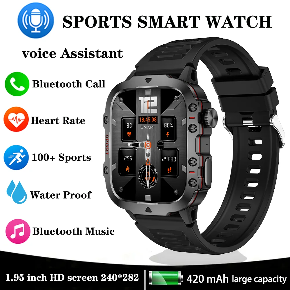 

Xiaomi Mijia Smart Watch Man Voice Assistant Bluetooth Calls Heart Rate Monitoring Women's Watches 1.96" Sports Fitness Bracelet