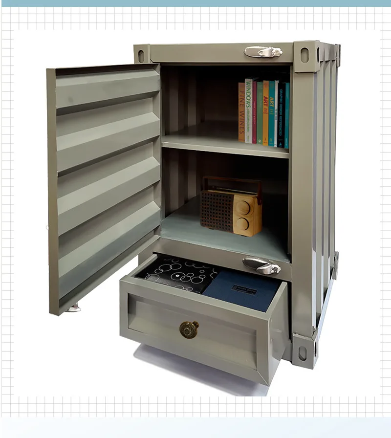 Description Picture 6 of itemLuxury Modern Bedside Tables Bedroom Living Room Metal Home Bedside Table Nordic Storage Mesa De Noche Furniture Decoration