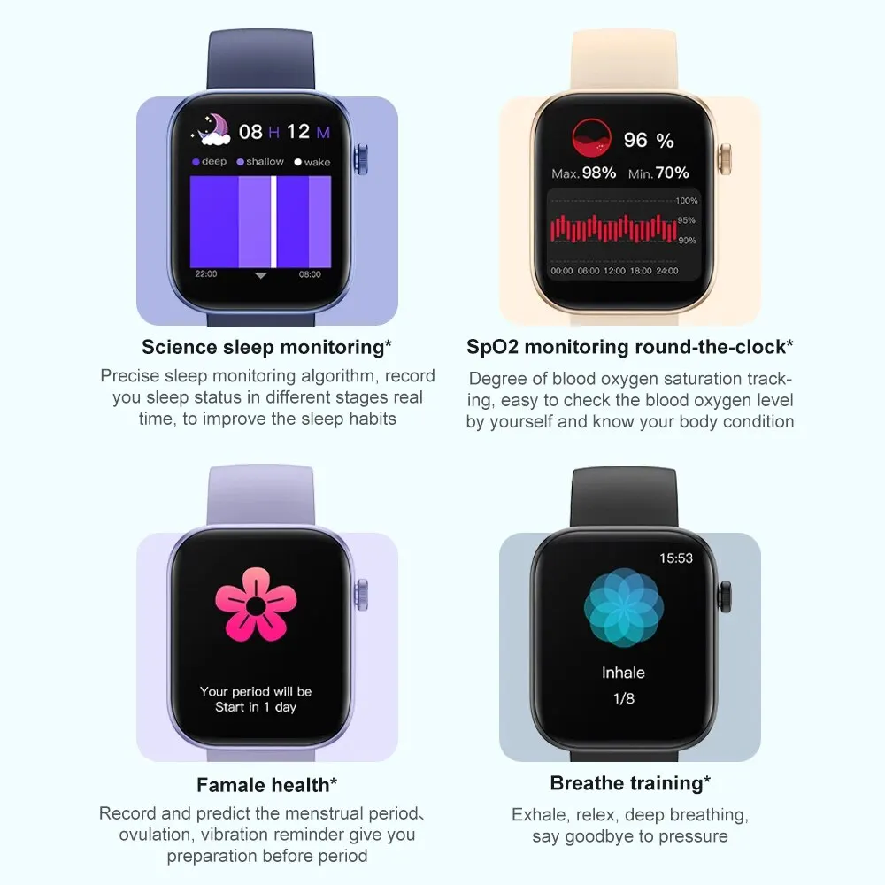 COLMI P71 Smart Watch Voice Calling Health Monitoring IP68 Waterproof Smart Notifications Voice Assistant for Men Women for smart watch