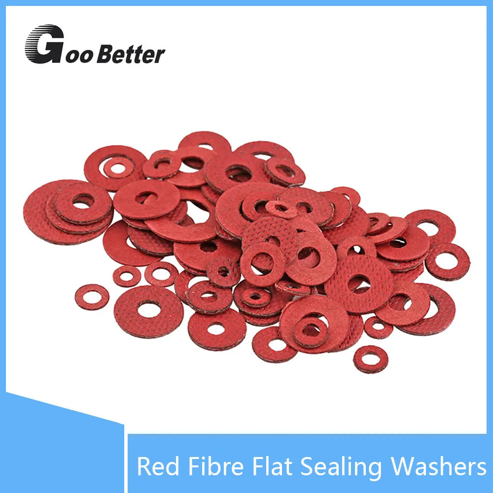 

100/200/500Pcs Red Fibre Flat Sealing Washers M2 M2.5 M3 M3.5 M4 M5 M6 M8