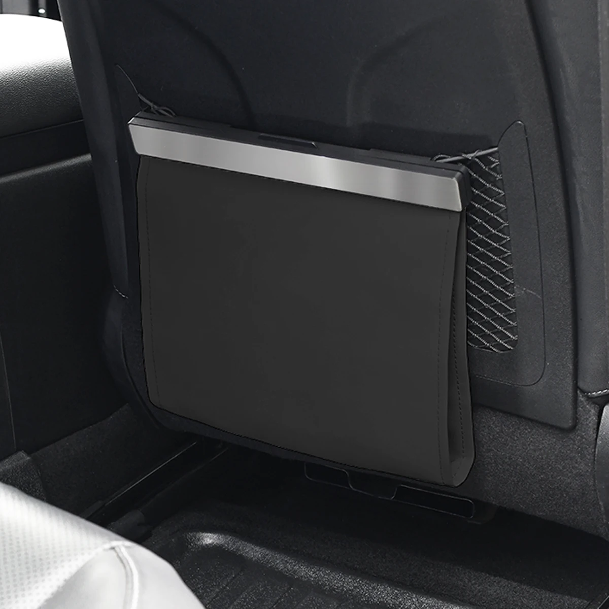 Car Garbage Bag With LED Magnetic Adsorption Waterproof PU Leather thumbnail 2