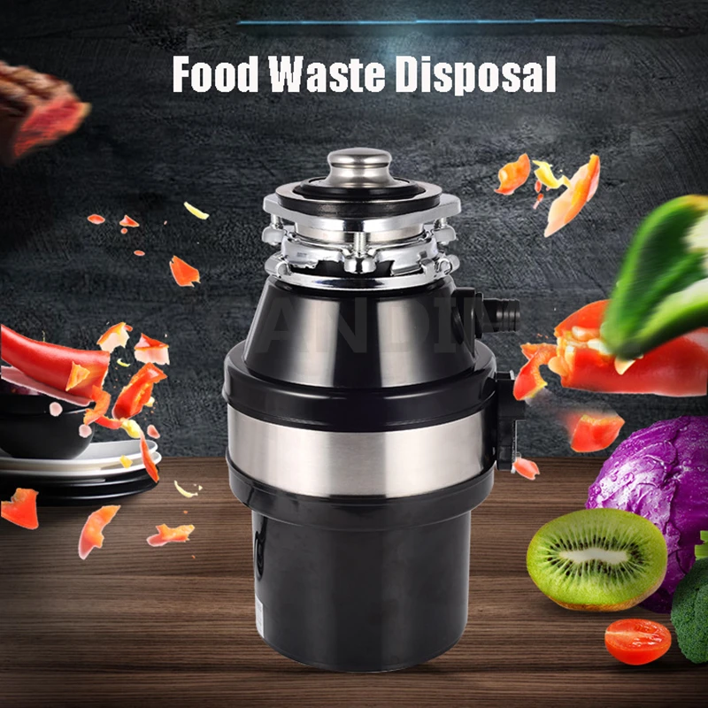 220V Household Food Waste Disposers Residue Crusher Sewer Rubbish Disposal Processor Kitchen Sink Appliance 2