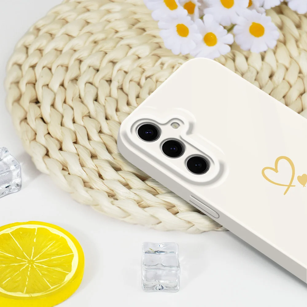 Elegant Simple Love Heart Phone Case - Chic Hard Cover Design