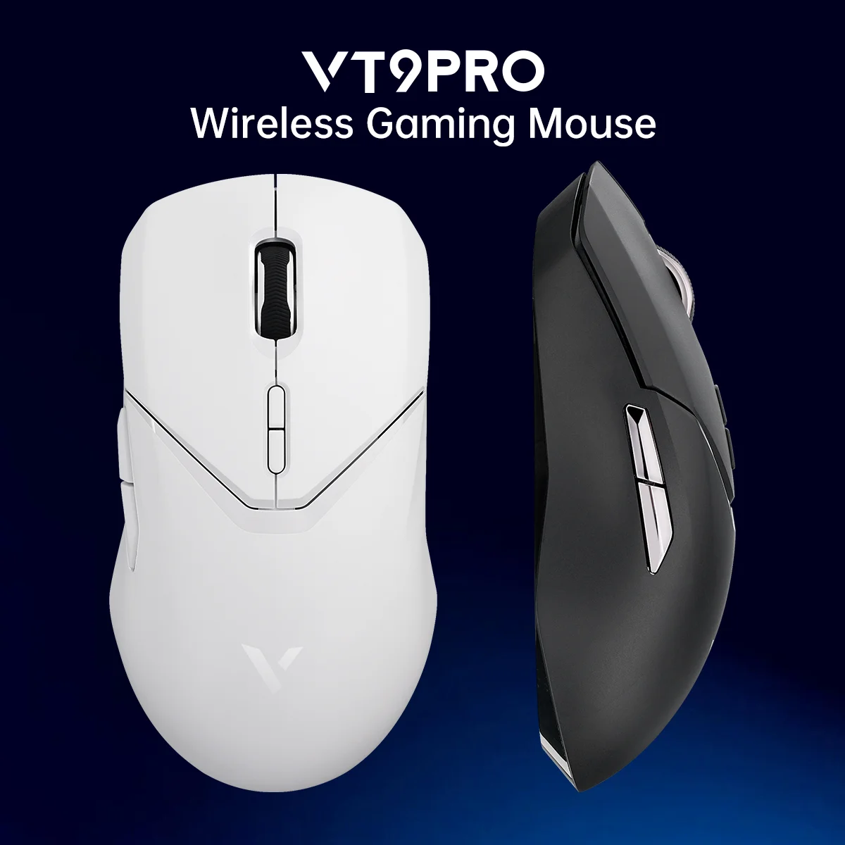 Mouse para Jogos sem Fio Super Leve 68g Desempenho Esports Sensor Paw 3398 26000 Dpi Tempo de Resposta 1ms Rapoo-vt9pro