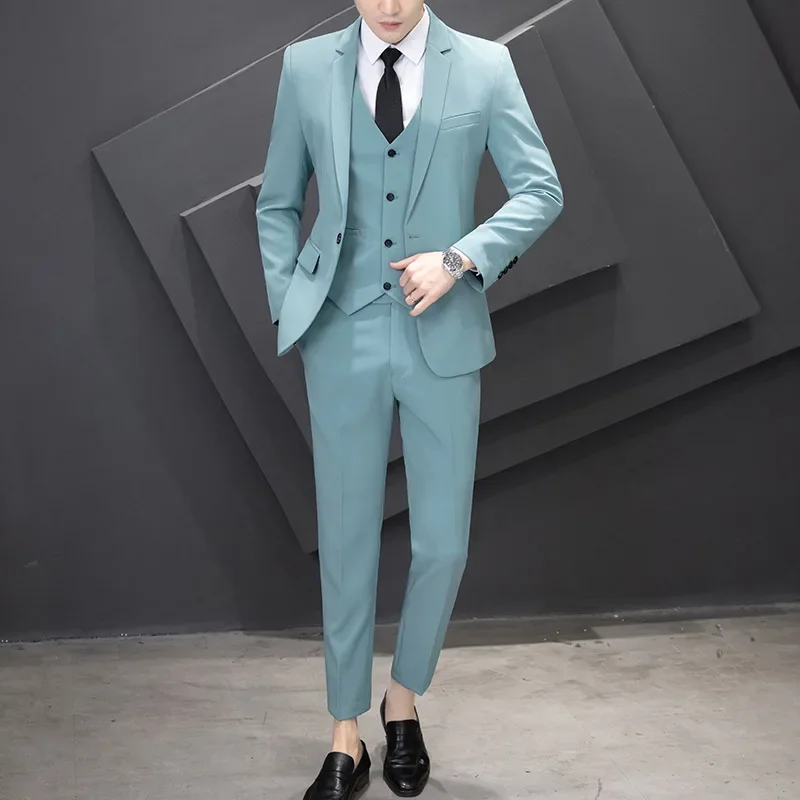 

C155 Popular suit men's Korean version slim fit wedding groom's gift