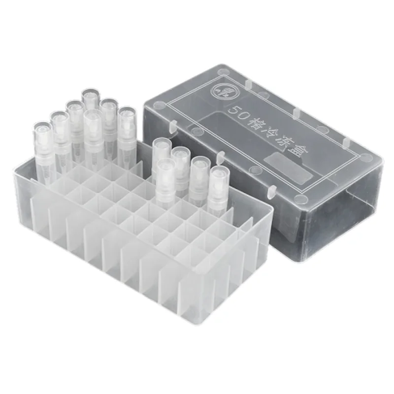 

52*77*146mm 50-hole Plastic Box Portable Perfume Bottle Display Easily Formulated Perfume Circle Diameter 12.5mm Storage Box