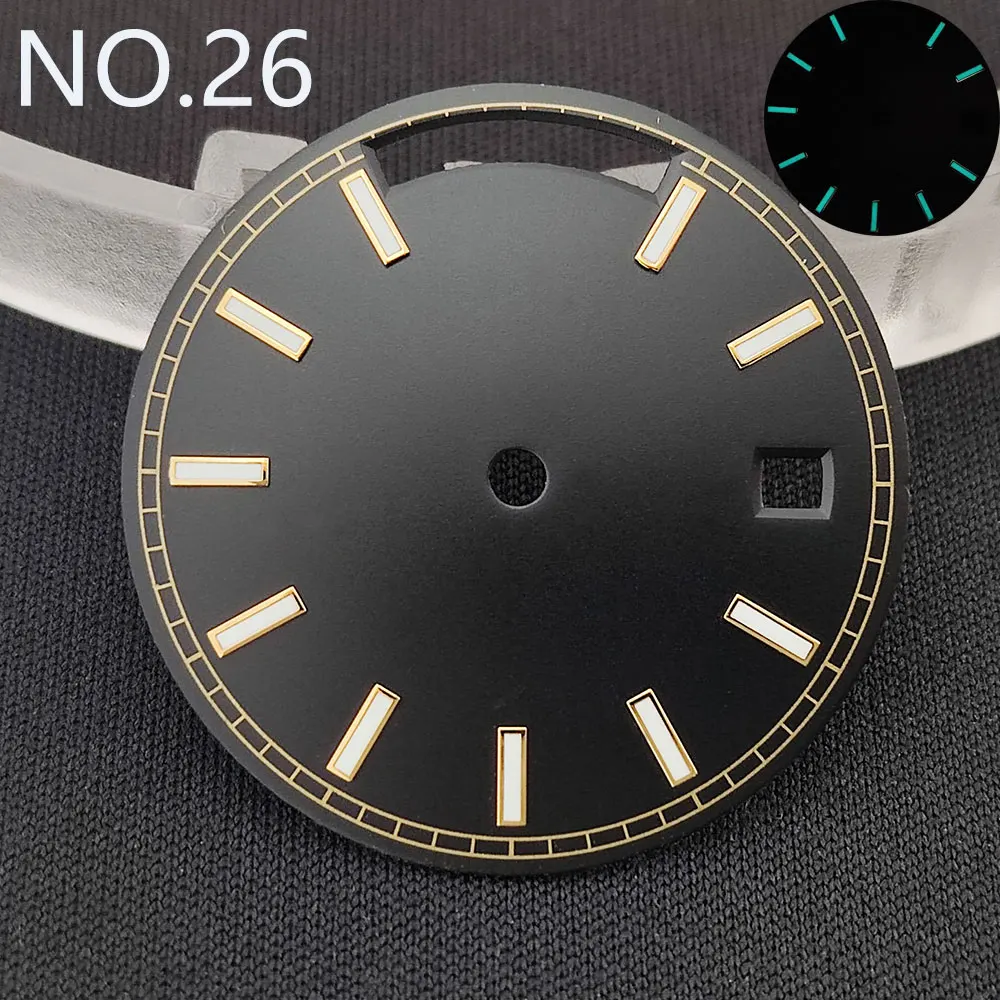 Blue Luminous 29mm Watch Dial - Sterile Mod Style