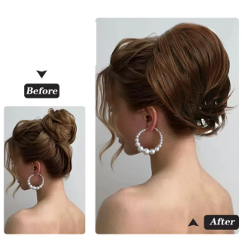 H&STAR Synthetic Messy Bun Scrunchy Hair Bun Fake Hair Women Chignon Elastic Hair Band Hairpieces For Women Donut