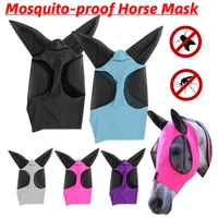 Mesh Fly Mask Hood Breathable Horse Face Mask Ear Protection Meshed Horse Ear Cover Anti-Worms Horse Riding Equestrian Equipment 1