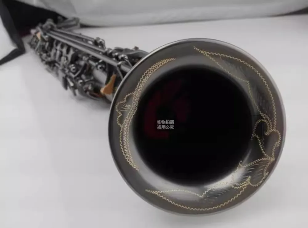 NEW S-901Soprano Saxophone, B Flat Pearl, Black, Professional Grade With Mouthpiece. Reed