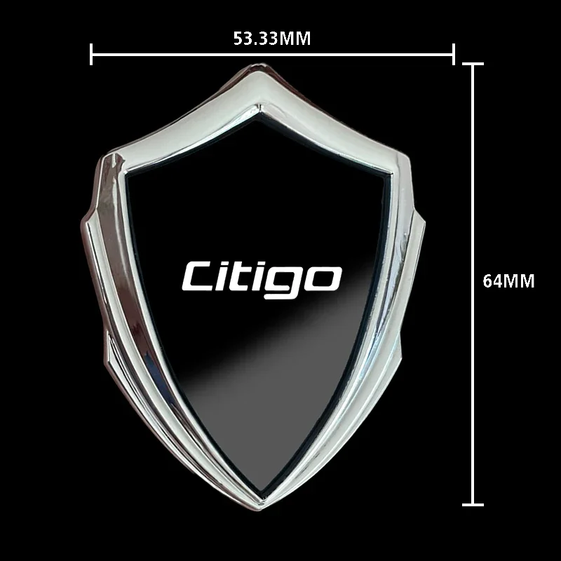 SKODA CITIGO용 자동차 스티커, 3D 금속 액세서리