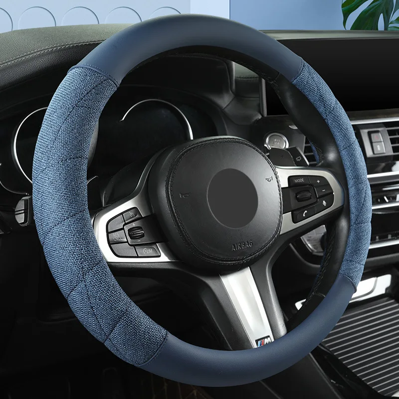 

Чехол на руль автомобиля O/D-образной формы, универсальный чехол на руль, модный нескользящий чехол на руль, автомобильный Стайлинг