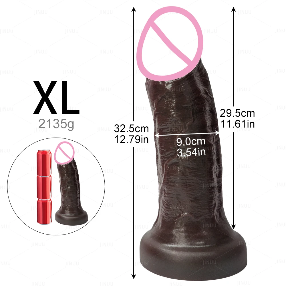12.79in Huge Dildo Super Soft Silicone Big Penis with Suction Cup Flexible G-spot Strap-On Dildo sex toys For Women men lesbian