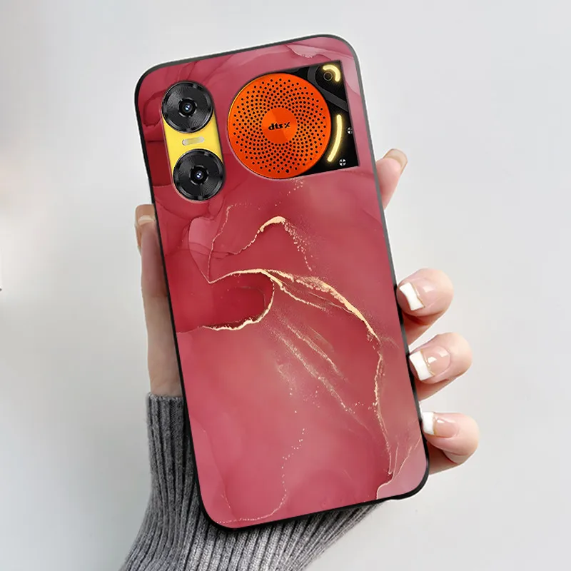 Cute Rabbit Black Silicone Phone Case, Soft TPU Cover