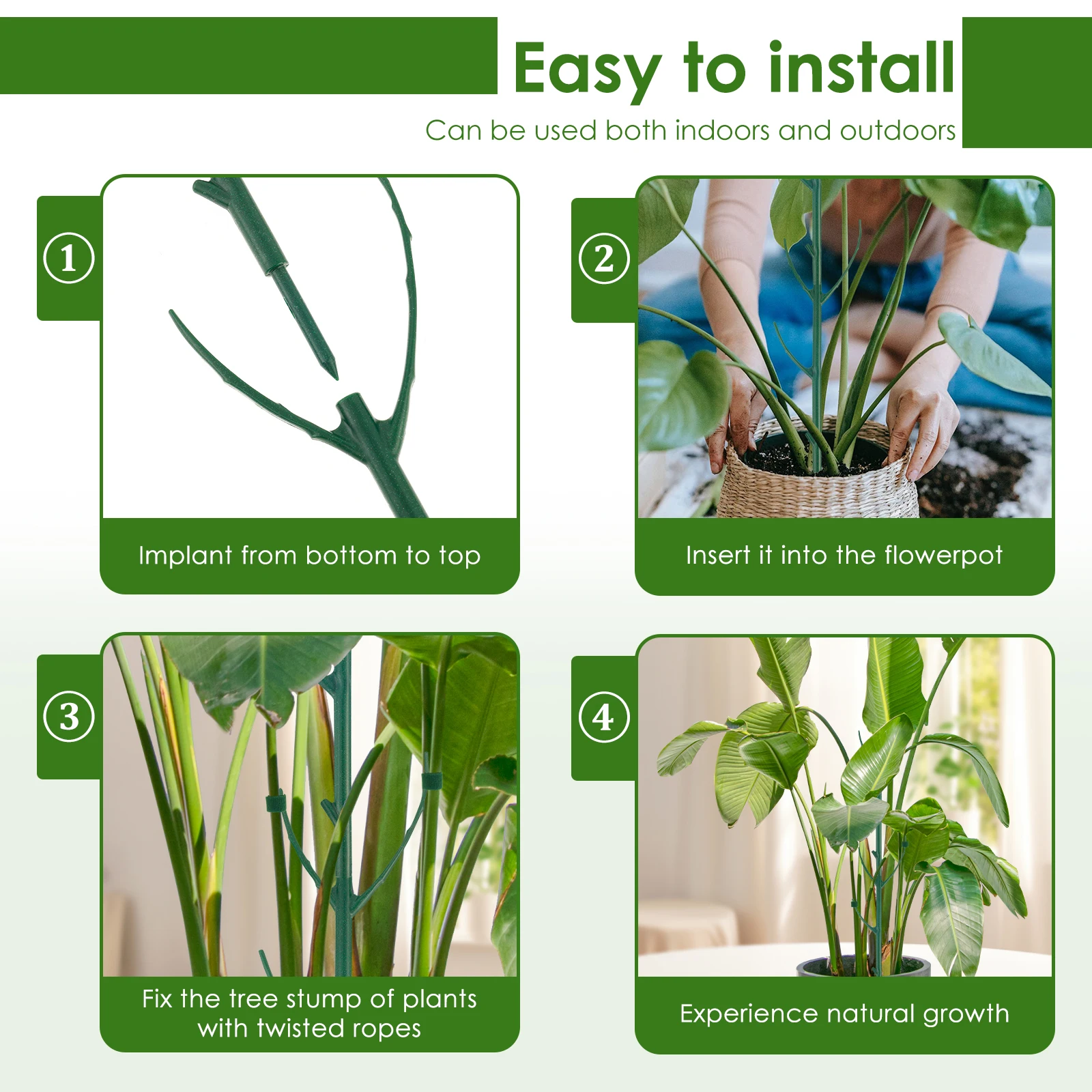Reusable Plastic Plant Support Stakes for Garden Greenhouses