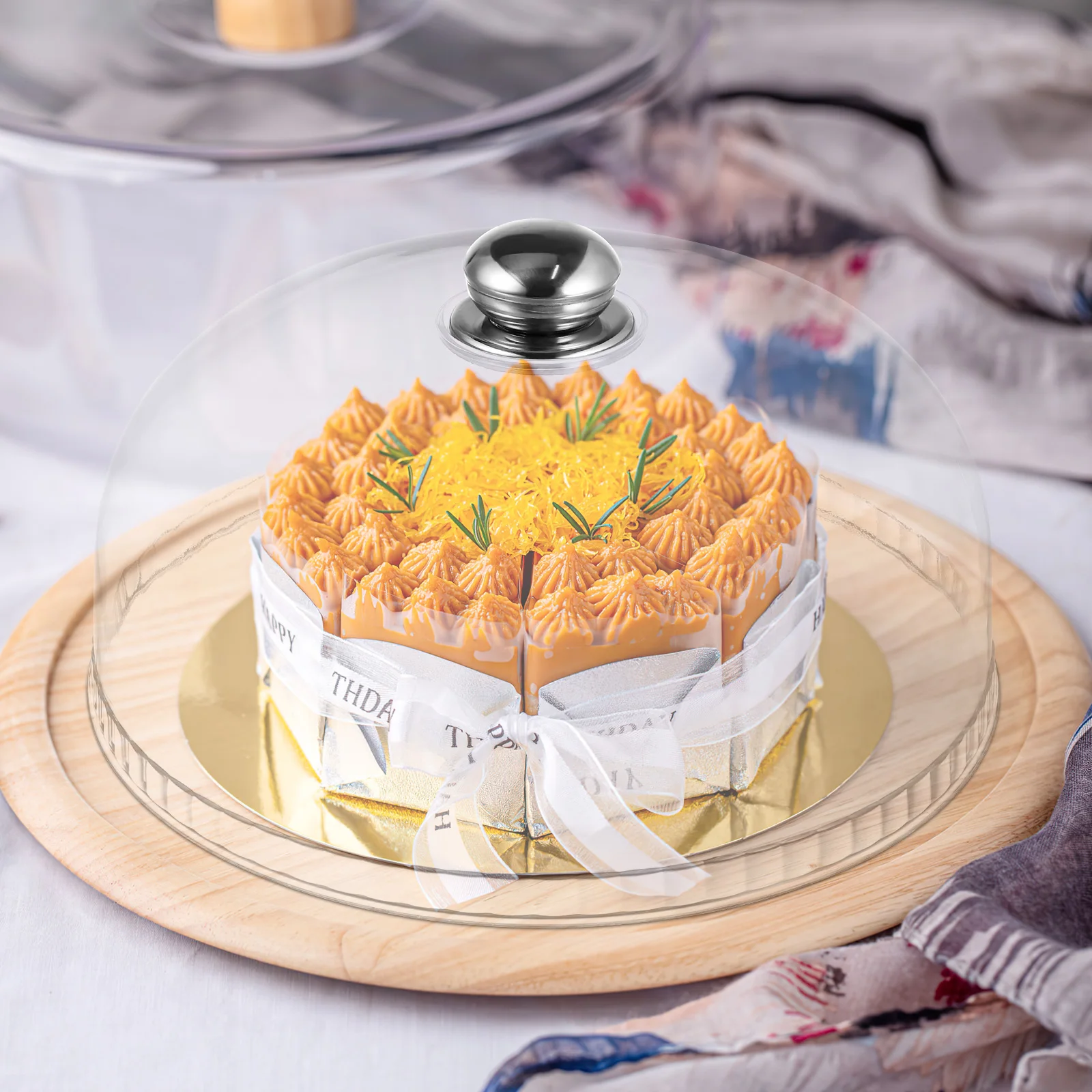 Food Cover Cover Dome Cake Food Dessert Cloche Display Stand Serving Plate Platter Protector Plastic Glass Cupcake Clear Lid Bell Covers