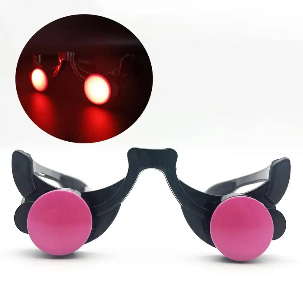 LED Leucht Glow Gläser Lustige Rote Augen Halloween Clown Cosplay Anime Zubehör Für Weihnachten Bar KTV Geburtstag Party H8Y0 – Detail 3
