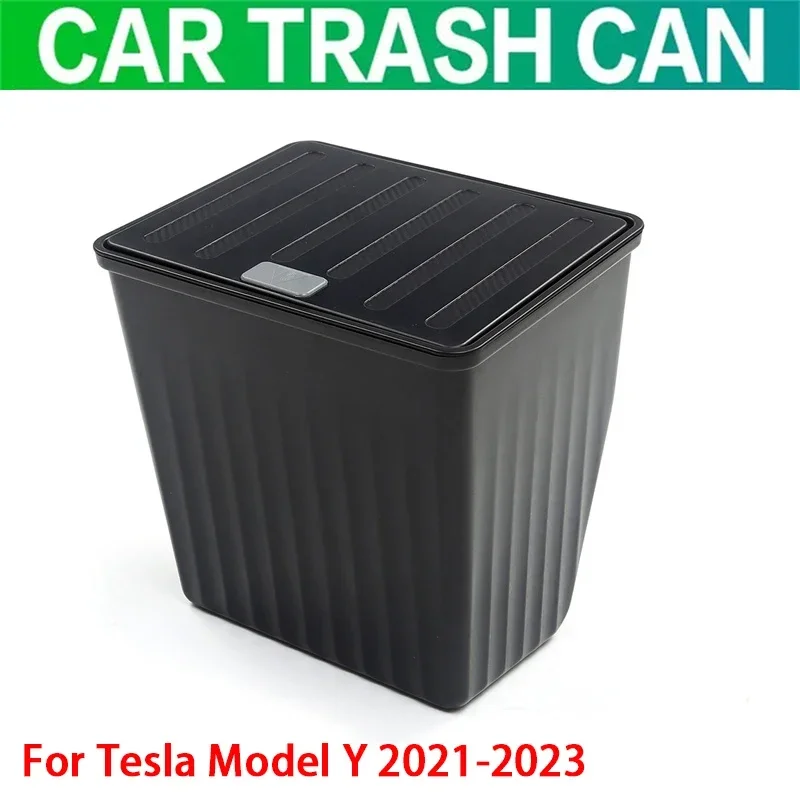 

1 шт., черный матовый контейнер для мусора на заднюю крышку автомобиля Tesla Model Y 2021-2023