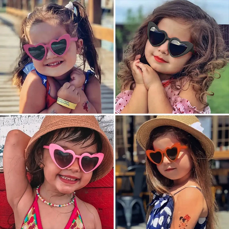 Children Fashion Colors Special Heart Sunglasses UV400 Boys Girls Outdoor Cute Protection Sunglasses Kids Sun Glasses children sunglasses kids sunglasses fashion sunglasses