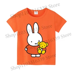 Children's Cotton Cartoon T - Shirt - Kawaii Summer Fashion Tee - 130 (MFF - 6)
