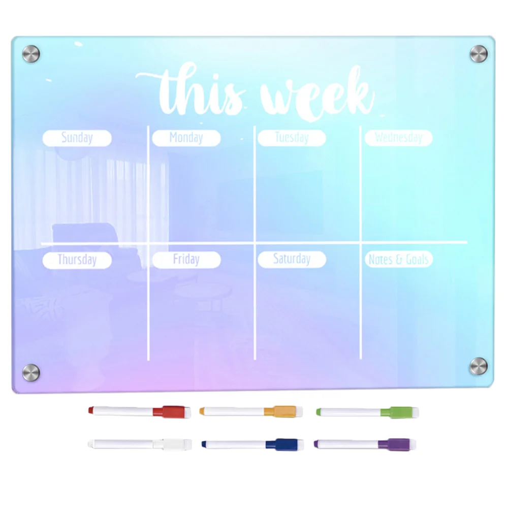 

Rewritable Planning Board Fridge Small Dry Erase Boards Message Handwriting Pens Magnetic Schedule Acrylic Refrigerator