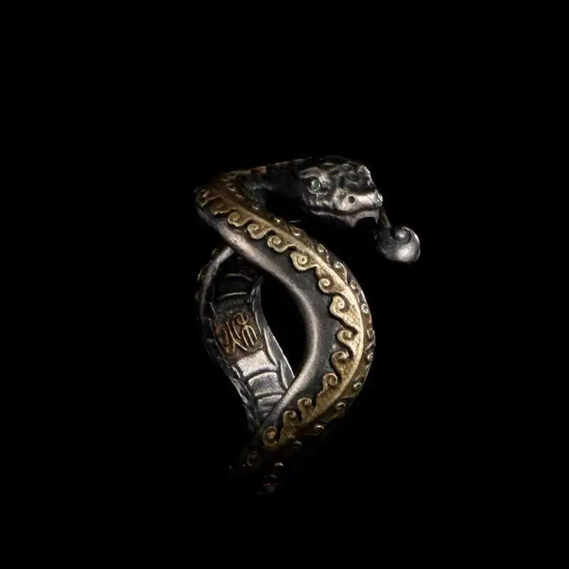 

Snake Ring Handmade Snake Ring Men's Ring Personalized Python Ring